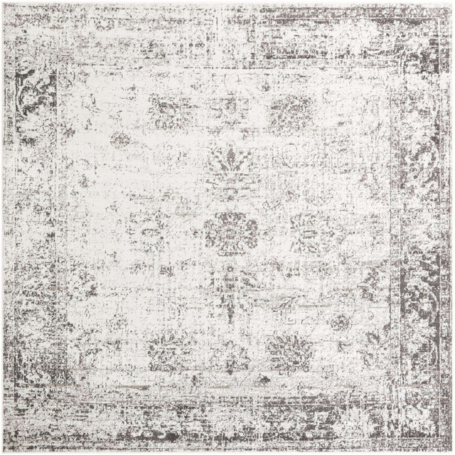 Gray 10' x 10' Sofia Square Area Rug Durable Easy Clean Stain Resistant Unique Carpet for Affordable Interior Home Design for Sale at Rug Engine