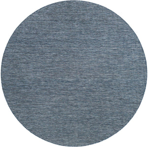 Blue 10' x 10' Outdoor Solid Round Area Rug Weather Resistant for Patio, Deck, Terrace, Balcony, Porch 100% Polypropylene Minimalist Waterproof Carpet for Sale at Rug Engine