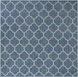 Navy Blue 10' x 10' Outdoor Trellis Square Area Rug Weather Resistant for Patio, Deck, Terrace, Balcony, Porch Geometric Design Water Safe Outside Carpet for Sale at Rug Engine