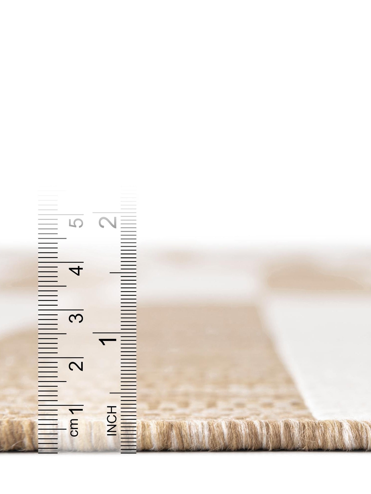 Taupe 5' 3 x 5' 3 Outdoor Striped Square Area Rug Weather Resistant for Patio, Deck, Terrace, Balcony, Porch Geometric Pattern Waterproof Carpet for Sale at Rug Engine
