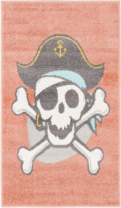 Red 2' 2 x 4' Whimsy Kids Runner Rug