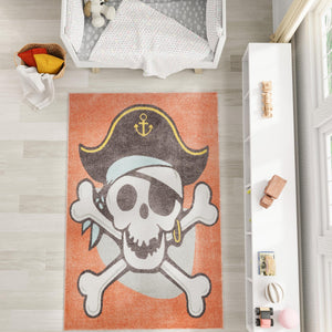 Red 2' 2 x 3' Whimsy Kids Rectangle Rug