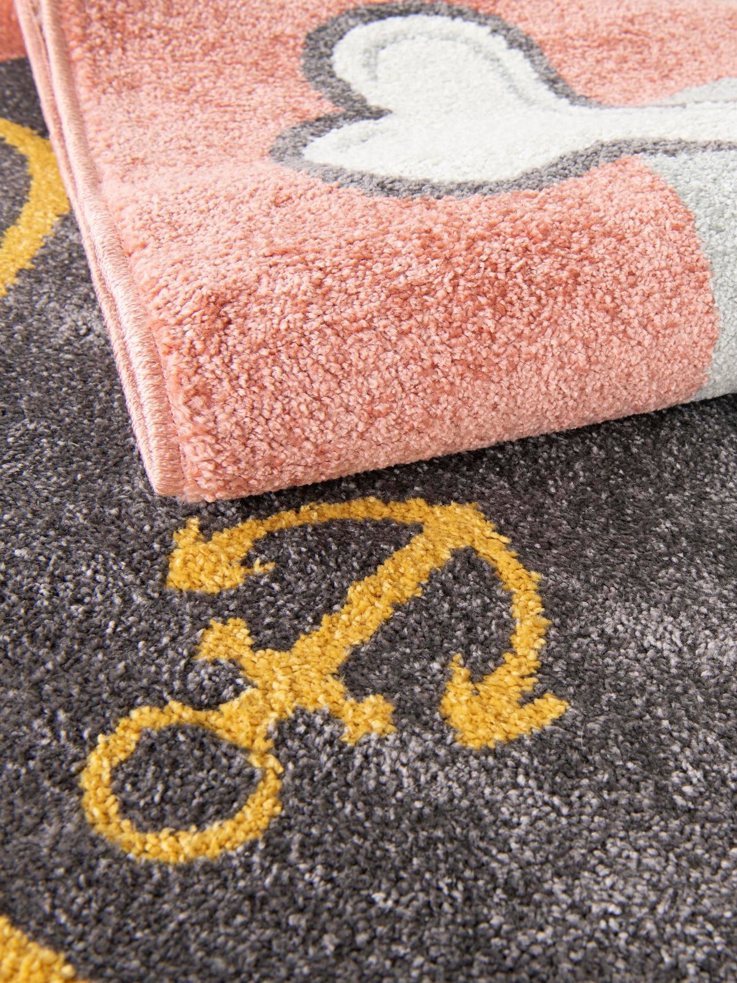 Red 3' 11 x 5' 11 Whimsy Kids Rectangle Area Rug for Baby Nursery, Toddler Playroom,  Bedrooms Playful Fun Design Easy Clean Carpet for Sale at Rug Engine