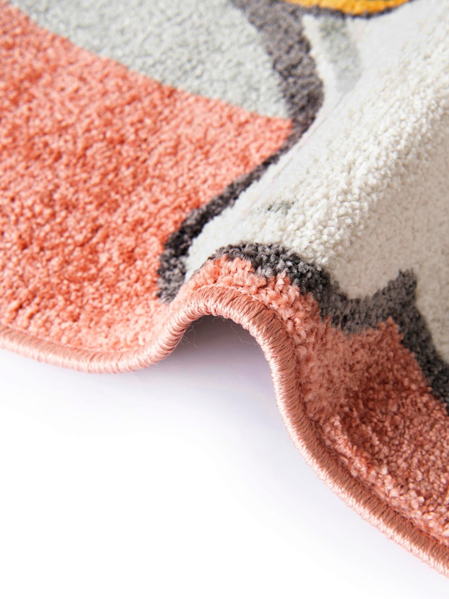 Red 2' 2 x 3' 11 Whimsy Kids Runner Area Rug for Baby Nursery, Toddler Playroom, Bedrooms