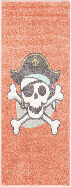 Red 2' 2 x 6' 1 Whimsy Kids Runner Rug
