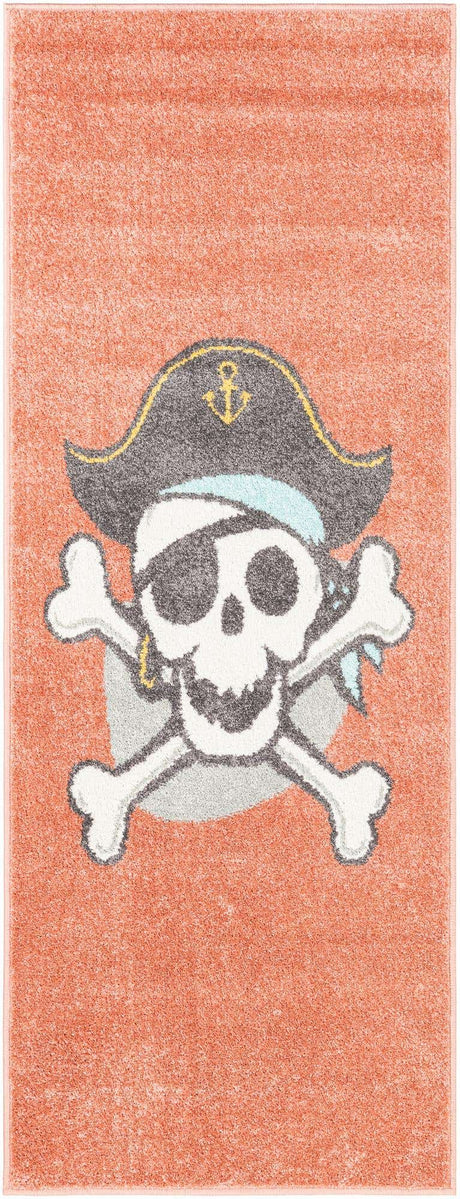 Red 2' 2 x 6' 1 Whimsy Kids Runner Rug