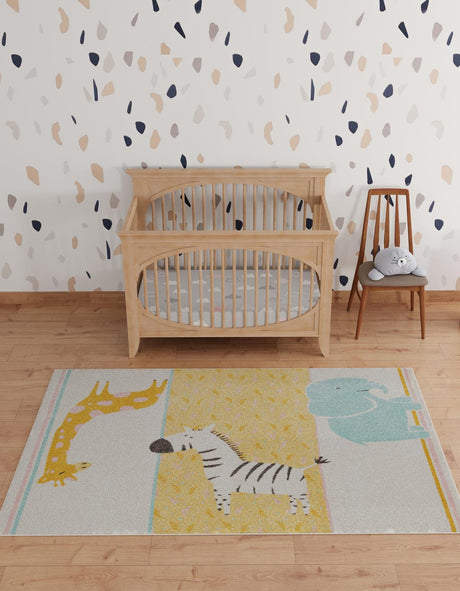 Ivory 8' x 10' Whimsy Kids Rectangle Rug