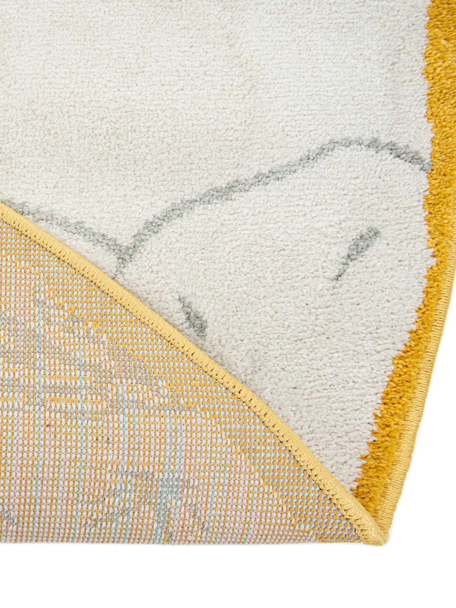 Ivory and Gray 7' 10 x 7' 10 Whimsy Kids Round Area Rug for Baby Nursery, Toddler Playroom,  Bedrooms Playful Fun Design Easy Clean Carpet for Sale at Rug Engine