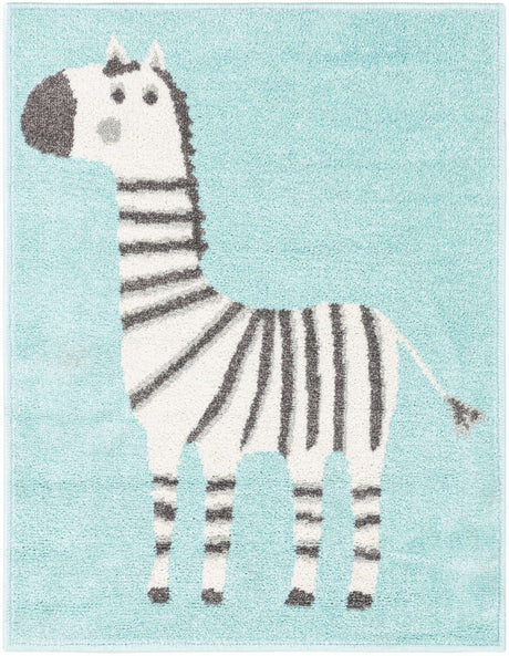 Teal 2' 2 x 3' Whimsy Kids Rectangle Rug