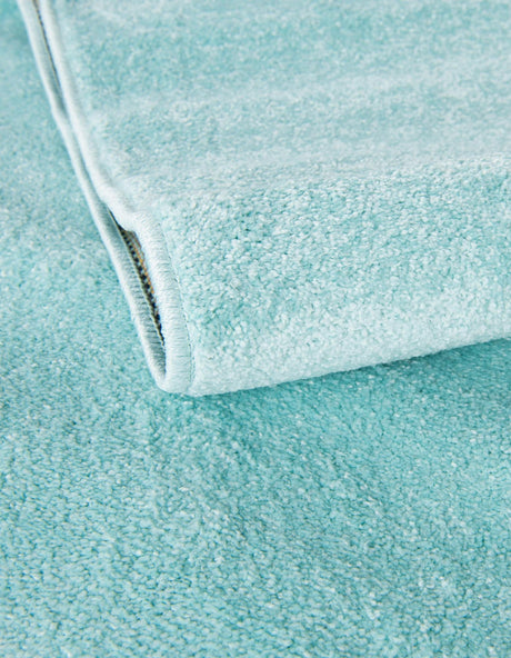 Teal 5' 3 x 5' 3 Whimsy Kids Round Area Rug for Baby Nursery, Toddler Playroom,  Bedrooms Playful Fun Design Easy Clean Carpet for Sale at Rug Engine
