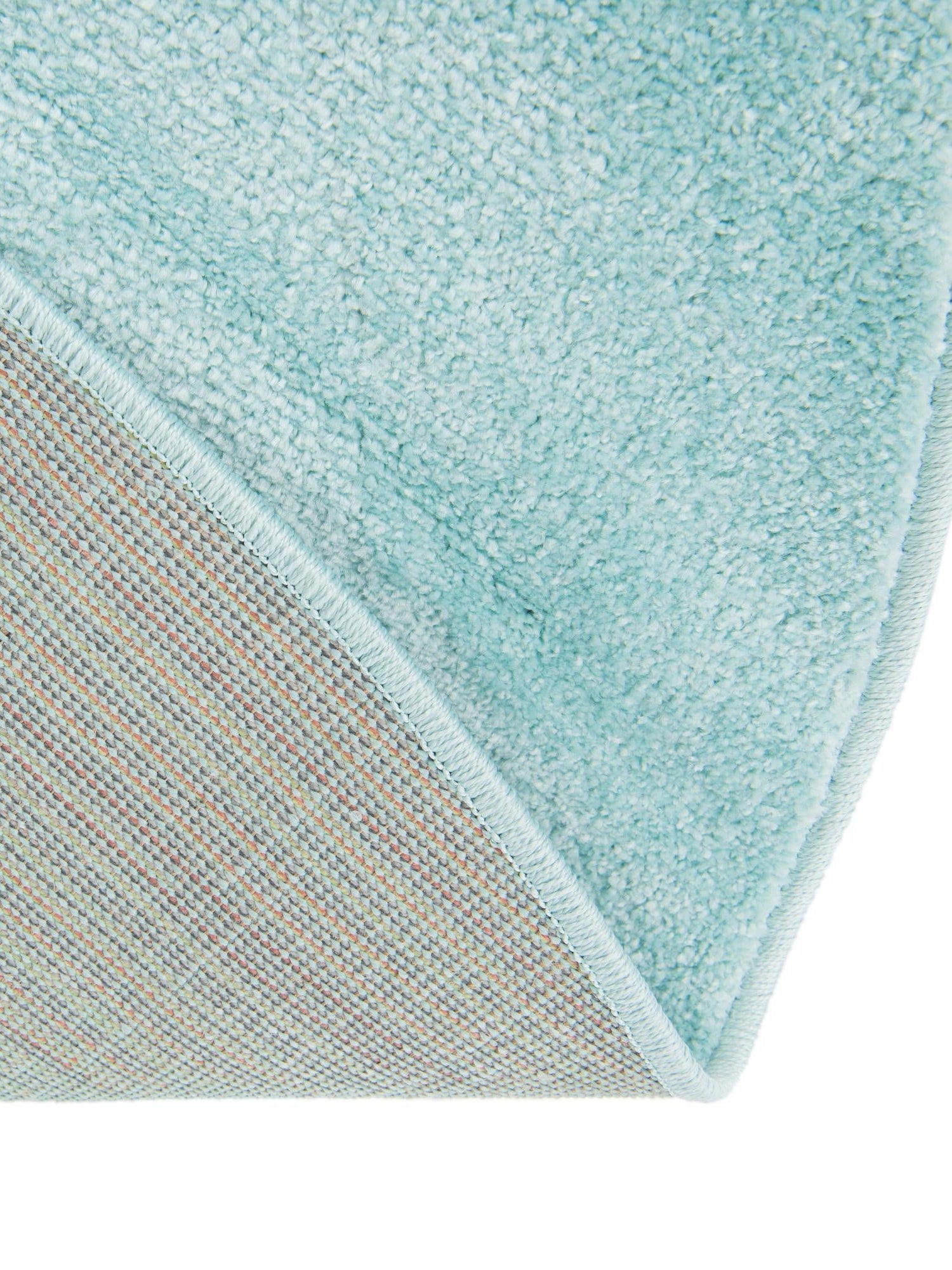 Teal 5' 3 x 5' 3 Whimsy Kids Round Area Rug for Baby Nursery, Toddler Playroom, Bedrooms