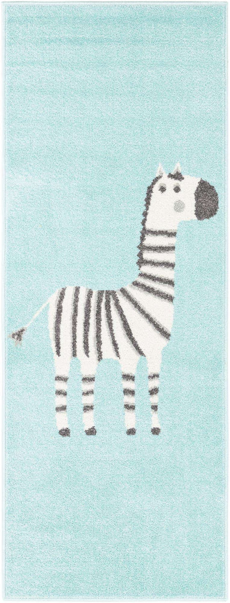 Teal 2' 2 x 6' 1 Whimsy Kids Runner Rug