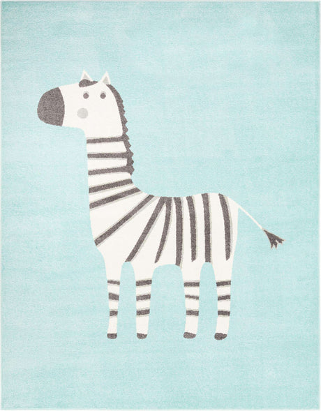 Teal 8' x 10' Whimsy Kids Rectangle Rug