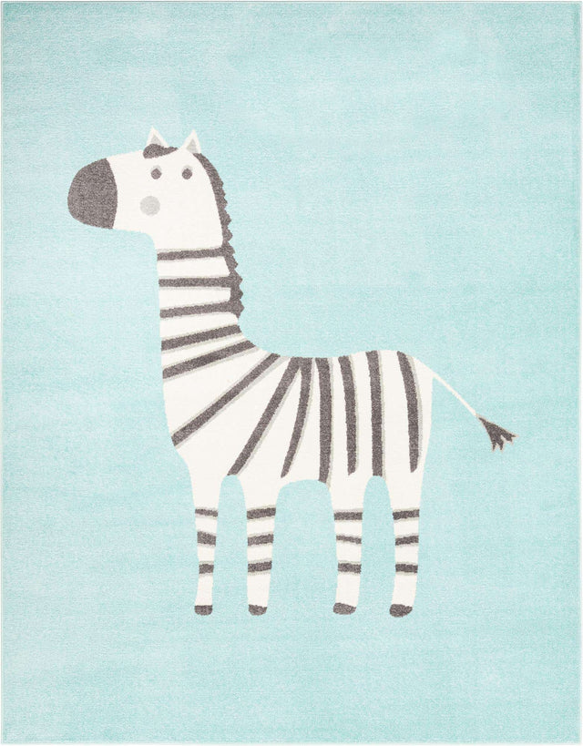 Teal 8' x 10' Whimsy Kids Rectangle Rug