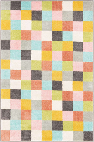 Multicolor 4' x 6' Whimsy Kids Rectangle Rug