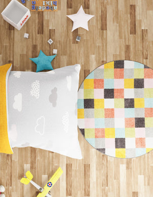 Multicolor 3' 3 x 3' 3 Whimsy Kids Round Rug