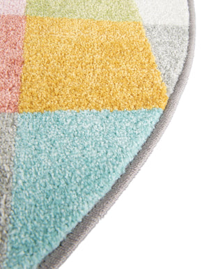 Multicolor 8' x 8' Whimsy Kids Round Rug
