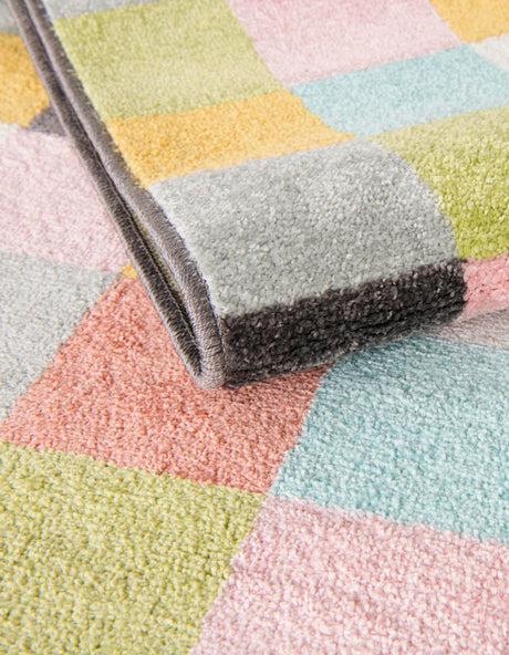 Multicolor 2' 2 x 2' 11 Whimsy Kids Rectangle Area Rug for Baby Nursery, Toddler Playroom,  Bedrooms Playful Fun Design Easy Clean Carpet for Sale at Rug Engine