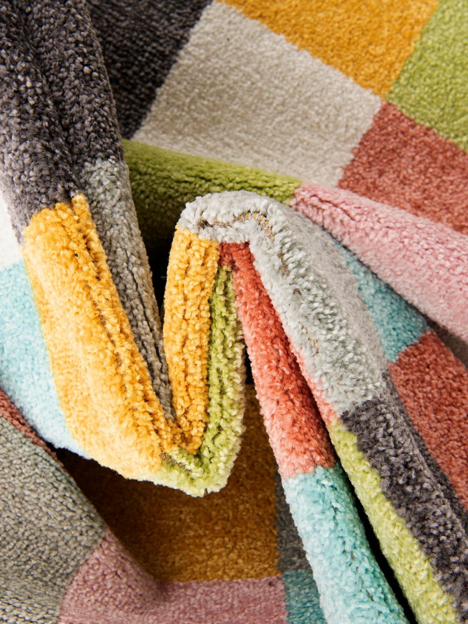 Multicolor 3' 11 x 5' 11 Whimsy Kids Rectangle Area Rug for Baby Nursery, Toddler Playroom, Bedrooms