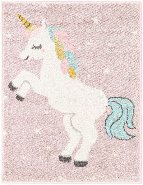 Pink 2' 2 x 3' Whimsy Kids Rectangle Rug