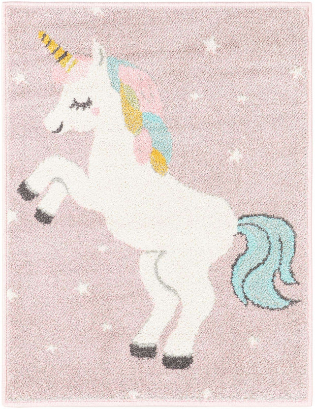 Pink 2' 2 x 3' Whimsy Kids Rectangle Rug