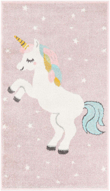 Pink 2' 2 x 4' Whimsy Kids Runner Rug