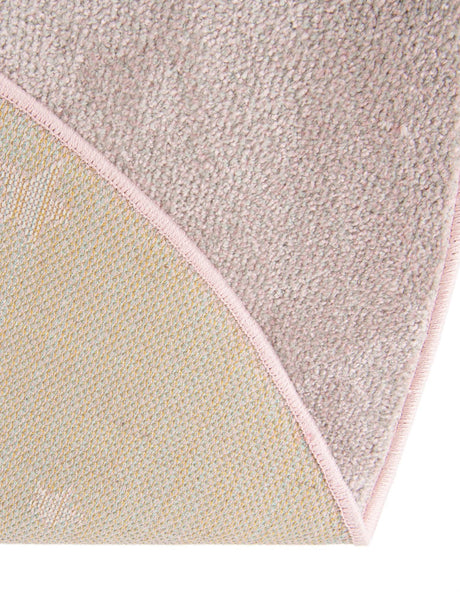 Pink 3' 3 x 3' 3 Whimsy Kids Round Area Rug for Baby Nursery, Toddler Playroom,  Bedrooms Playful Fun Design Easy Clean Carpet for Sale at Rug Engine
