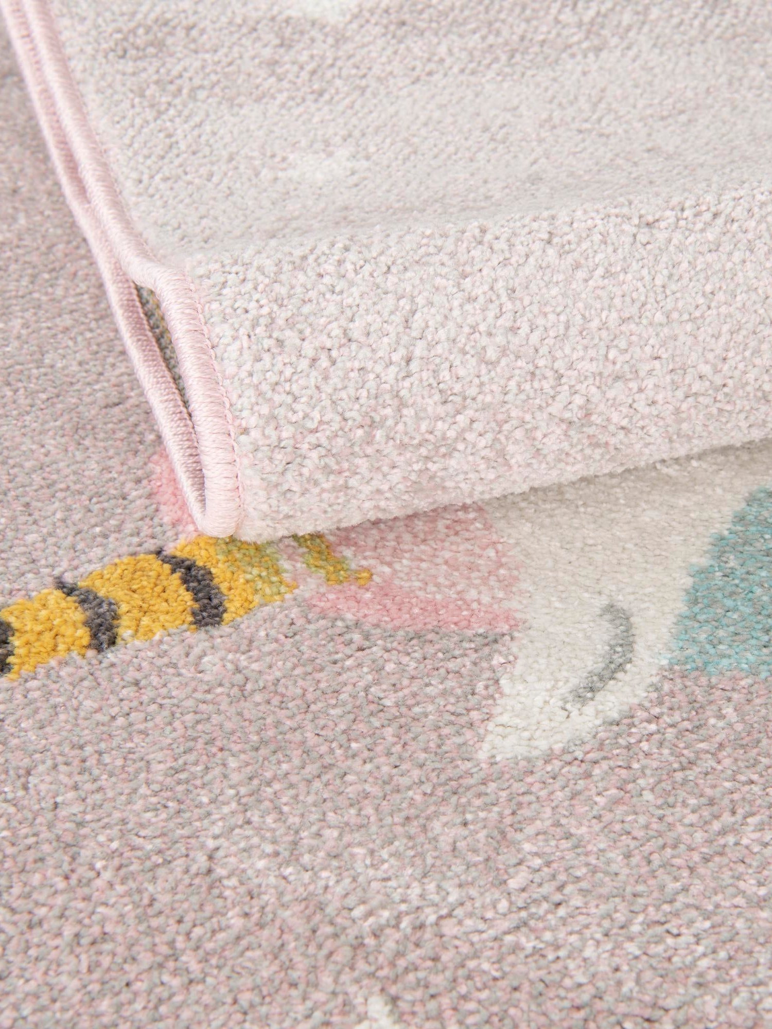 Pink 5' 3 x 8' Whimsy Kids Rectangle Area Rug for Baby Nursery, Toddler Playroom,  Bedrooms Playful Fun Design Easy Clean Carpet for Sale at Rug Engine