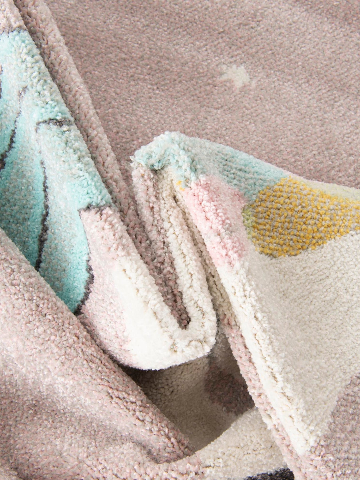 Pink 5' 3 x 8' Whimsy Kids Rectangle Area Rug for Baby Nursery, Toddler Playroom,  Bedrooms Playful Fun Design Easy Clean Carpet for Sale at Rug Engine