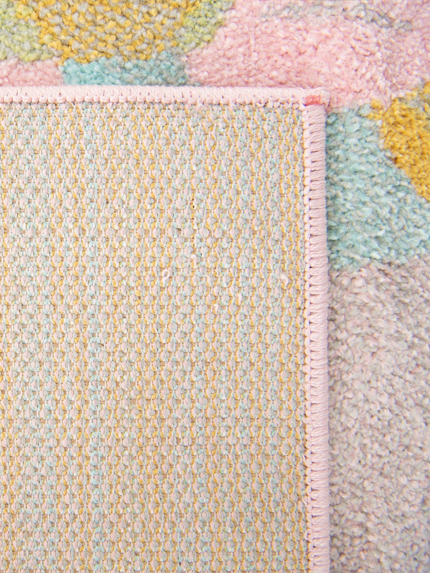 Pink 3' 11 x 5' 11 Whimsy Kids Rectangle Area Rug for Baby Nursery, Toddler Playroom,  Bedrooms Playful Fun Design Easy Clean Carpet for Sale at Rug Engine
