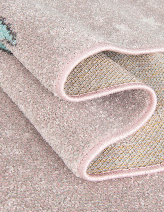 Pink 2' 2 x 3' Whimsy Kids Rectangle Rug