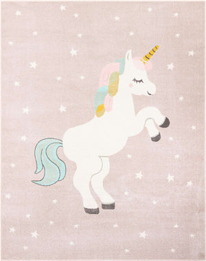 Pink 8' x 10' Whimsy Kids Rectangle Rug