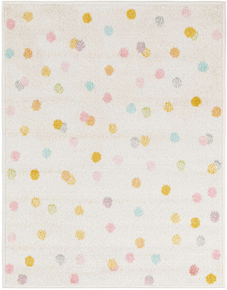 Ivory 2' 2 x 3' Whimsy Kids Rectangle Rug