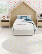 Ivory 5' 3 x 5' 3 Whimsy Kids Round Rug