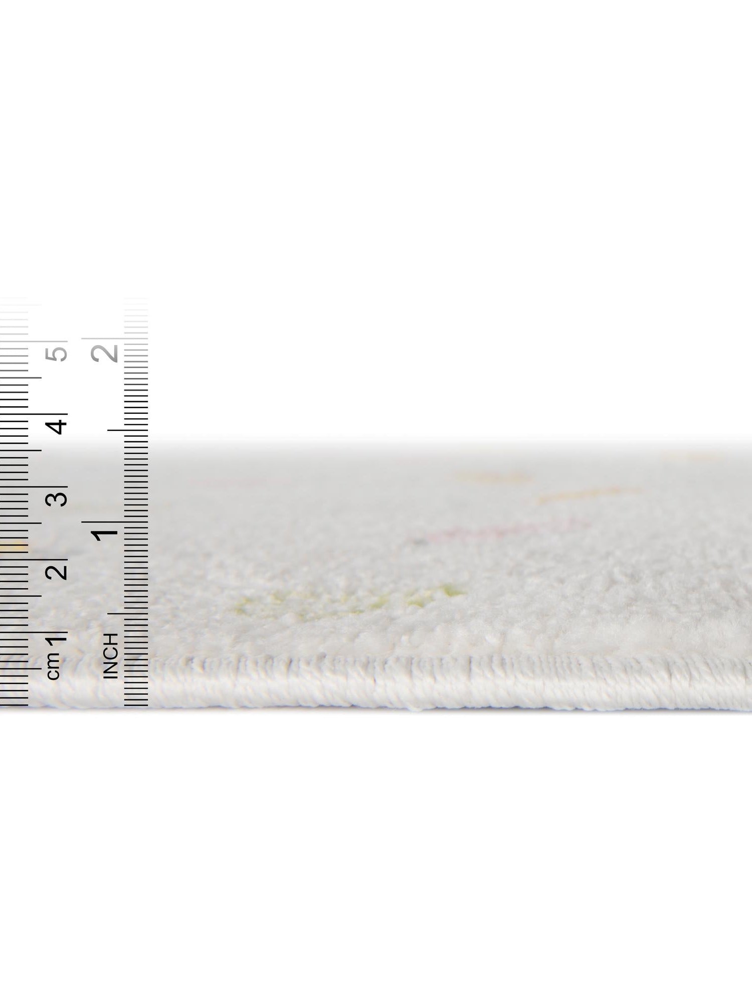 Ivory 3' 11 x 5' 11 Whimsy Kids Rectangle Area Rug for Baby Nursery, Toddler Playroom, Bedrooms