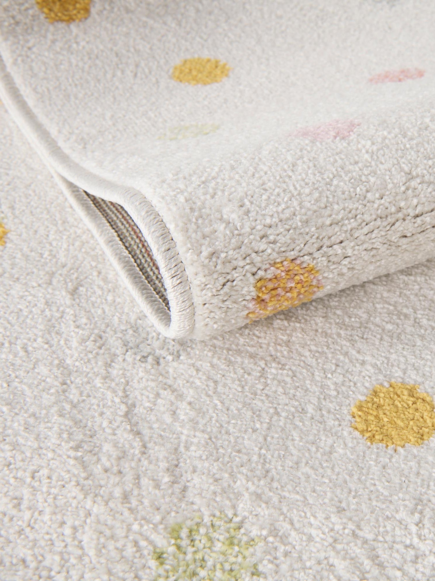 Ivory 3' 11 x 5' 11 Whimsy Kids Rectangle Area Rug for Baby Nursery, Toddler Playroom, Bedrooms