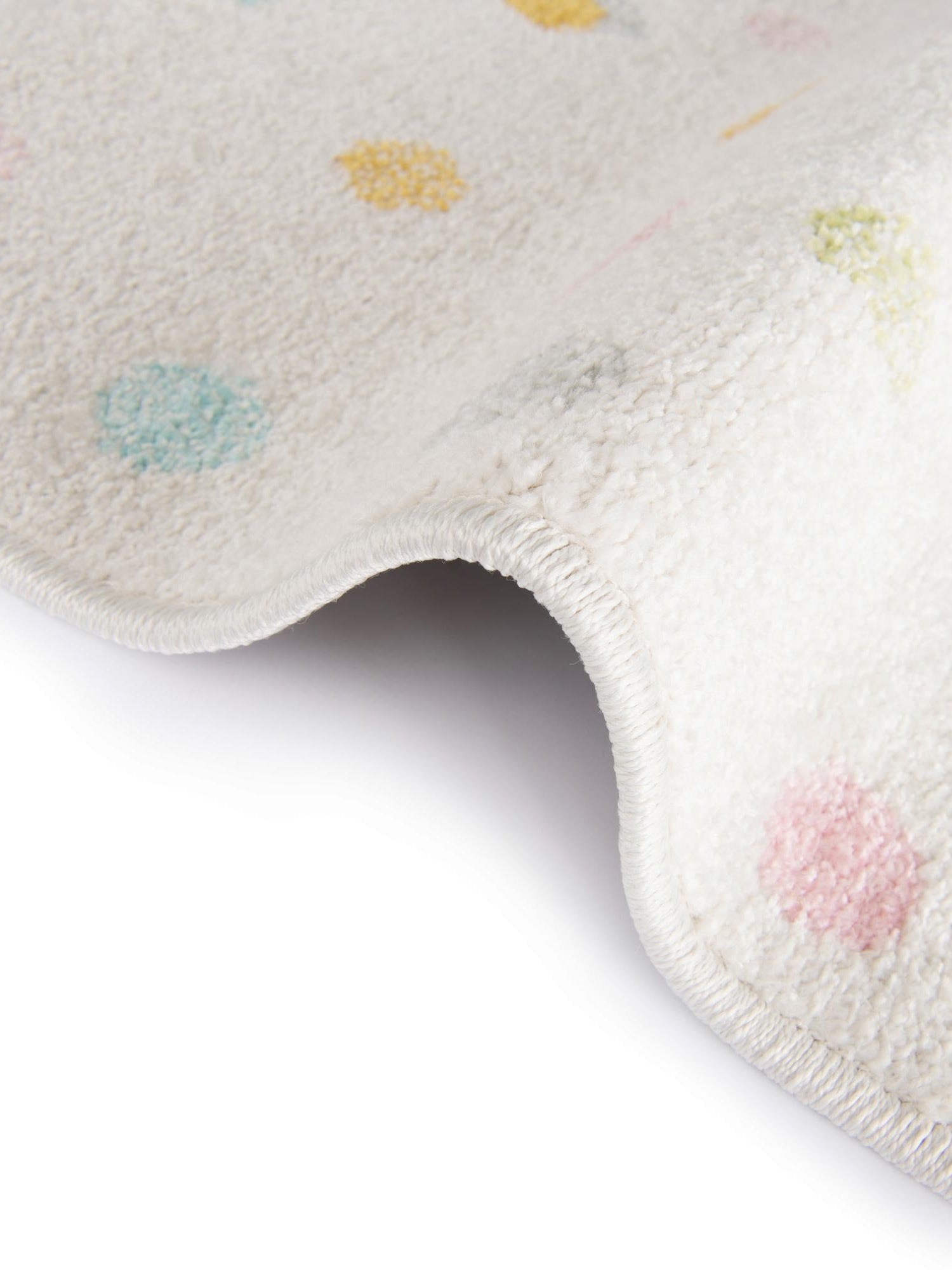 Ivory 7' 10 x 10' Whimsy Kids Rectangle Area Rug for Baby Nursery, Toddler Playroom, Bedrooms