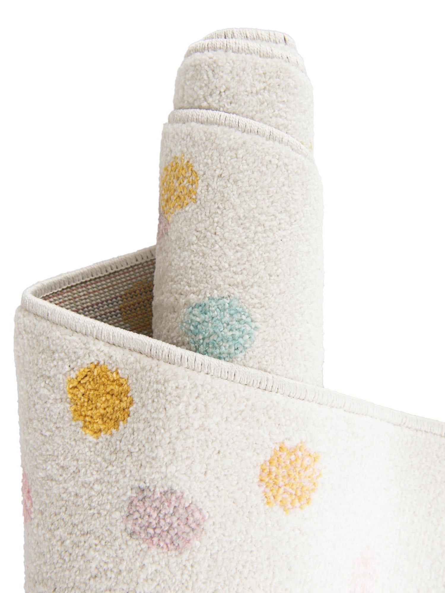 Ivory 5' 3 x 8' Whimsy Kids Rectangle Area Rug for Baby Nursery, Toddler Playroom, Bedrooms