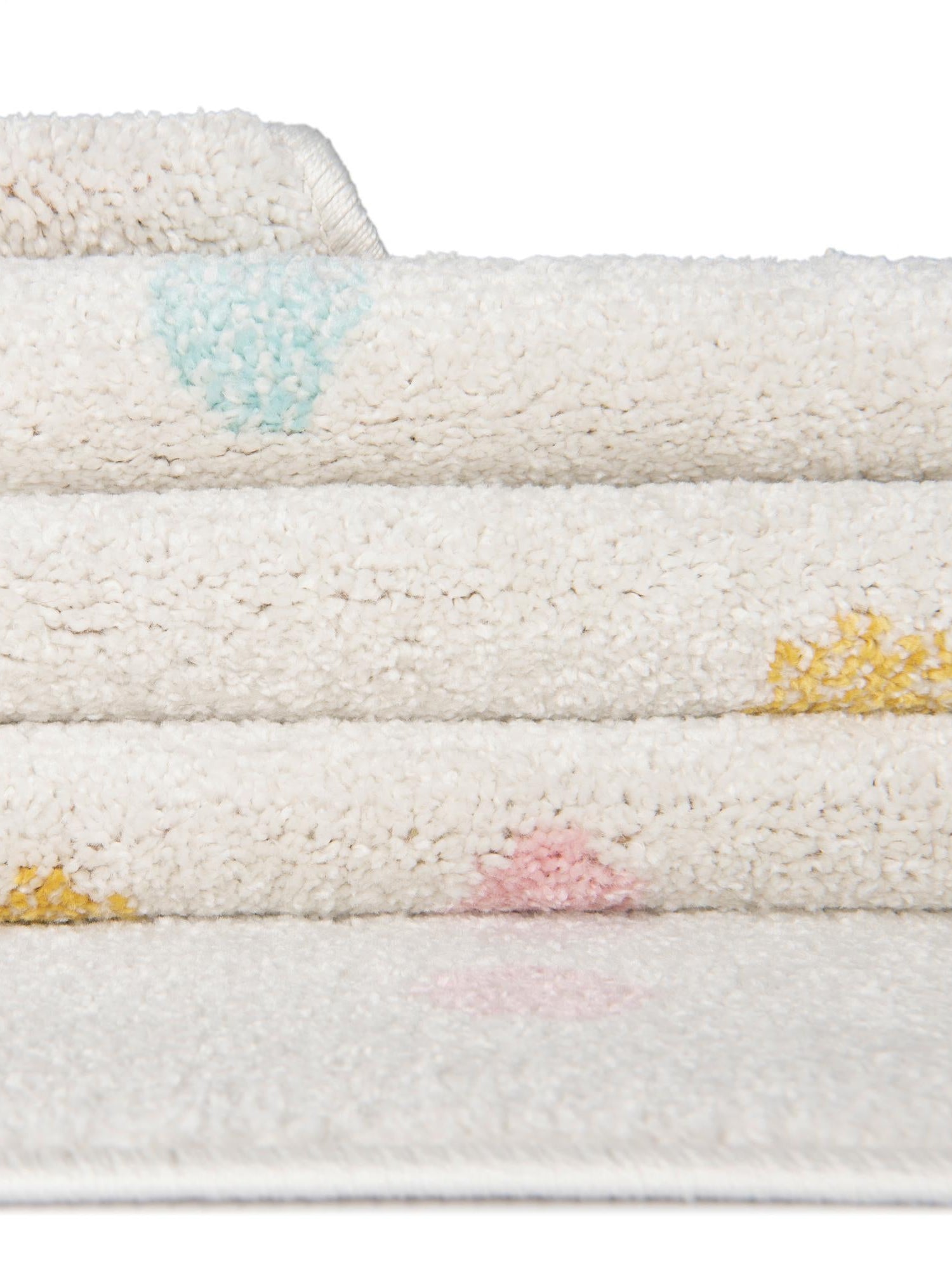 Ivory 3' 11 x 5' 11 Whimsy Kids Rectangle Area Rug for Baby Nursery, Toddler Playroom, Bedrooms