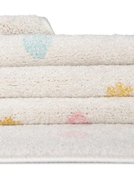 Ivory 5' 3 x 8' Whimsy Kids Rectangle Area Rug for Baby Nursery, Toddler Playroom,  Bedrooms Playful Fun Design Easy Clean Carpet for Sale at Rug Engine