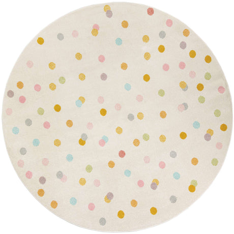 Ivory 8' x 8' Whimsy Kids Round Rug