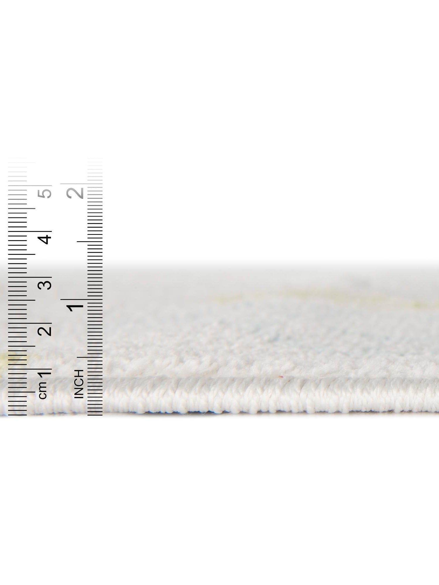 Ivory 3' 3 x 3' 3 Whimsy Kids Round Area Rug for Baby Nursery, Toddler Playroom, Bedrooms