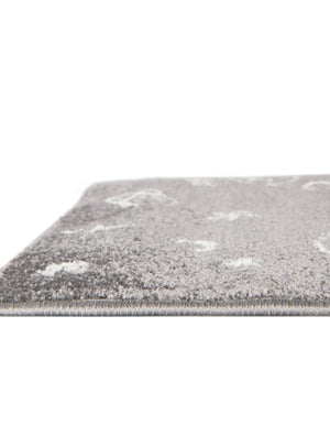 Gray 5' 3 x 8' Whimsy Kids Rectangle Rug
