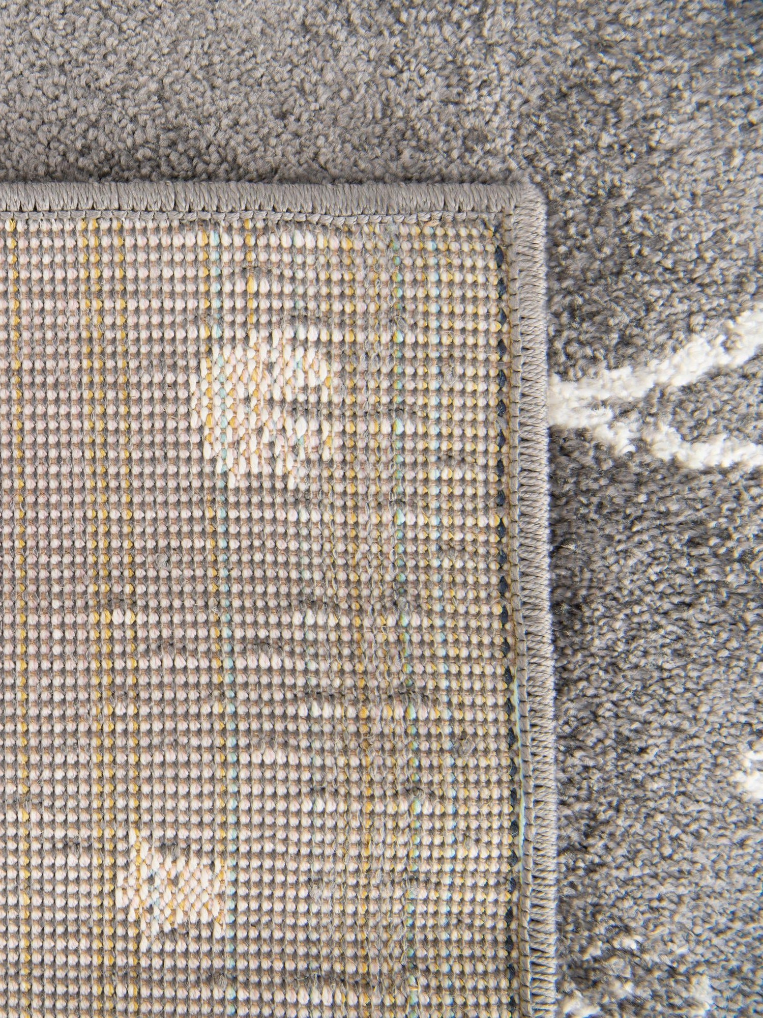 Gray 5' 3 x 8' Whimsy Kids Rectangle Area Rug for Baby Nursery, Toddler Playroom, Bedrooms