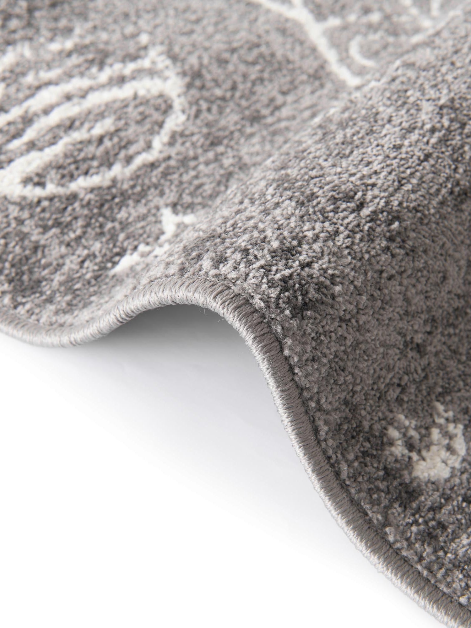 Gray 7' 10 x 10' Whimsy Kids Rectangle Area Rug for Baby Nursery, Toddler Playroom, Bedrooms