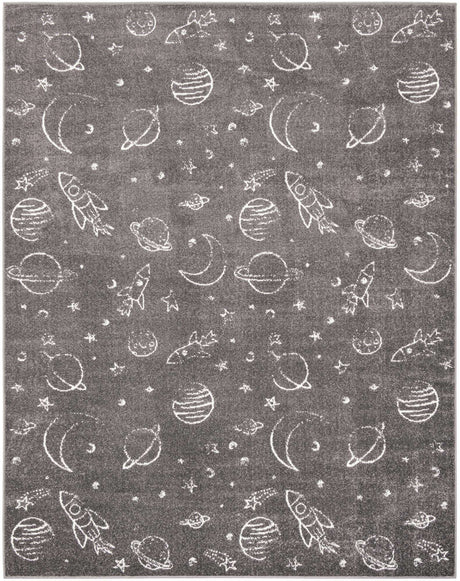 Gray 8' x 10' Whimsy Kids Rectangle Rug