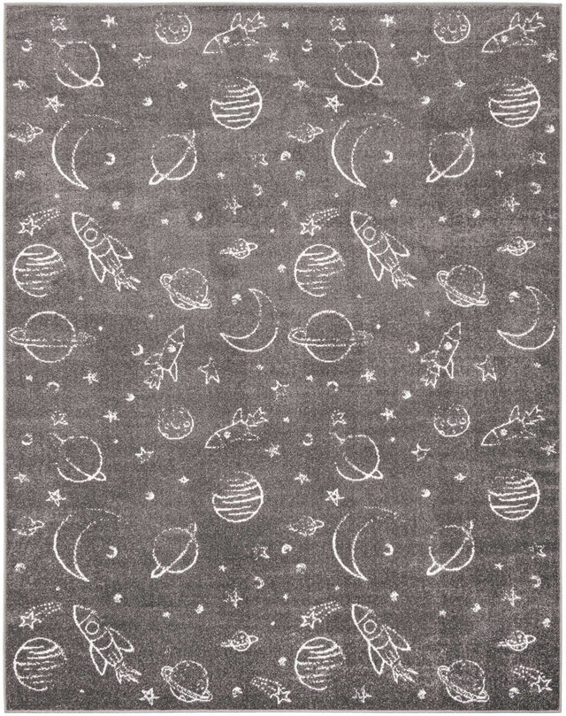 Gray 8' x 10' Whimsy Kids Rectangle Rug