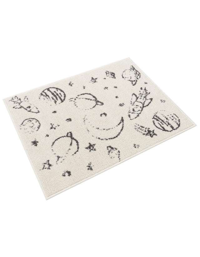 Ivory 2' 2 x 3' Whimsy Kids Rectangle Rug