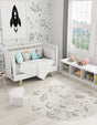 Ivory 5' 3 x 5' 3 Whimsy Kids Round Rug