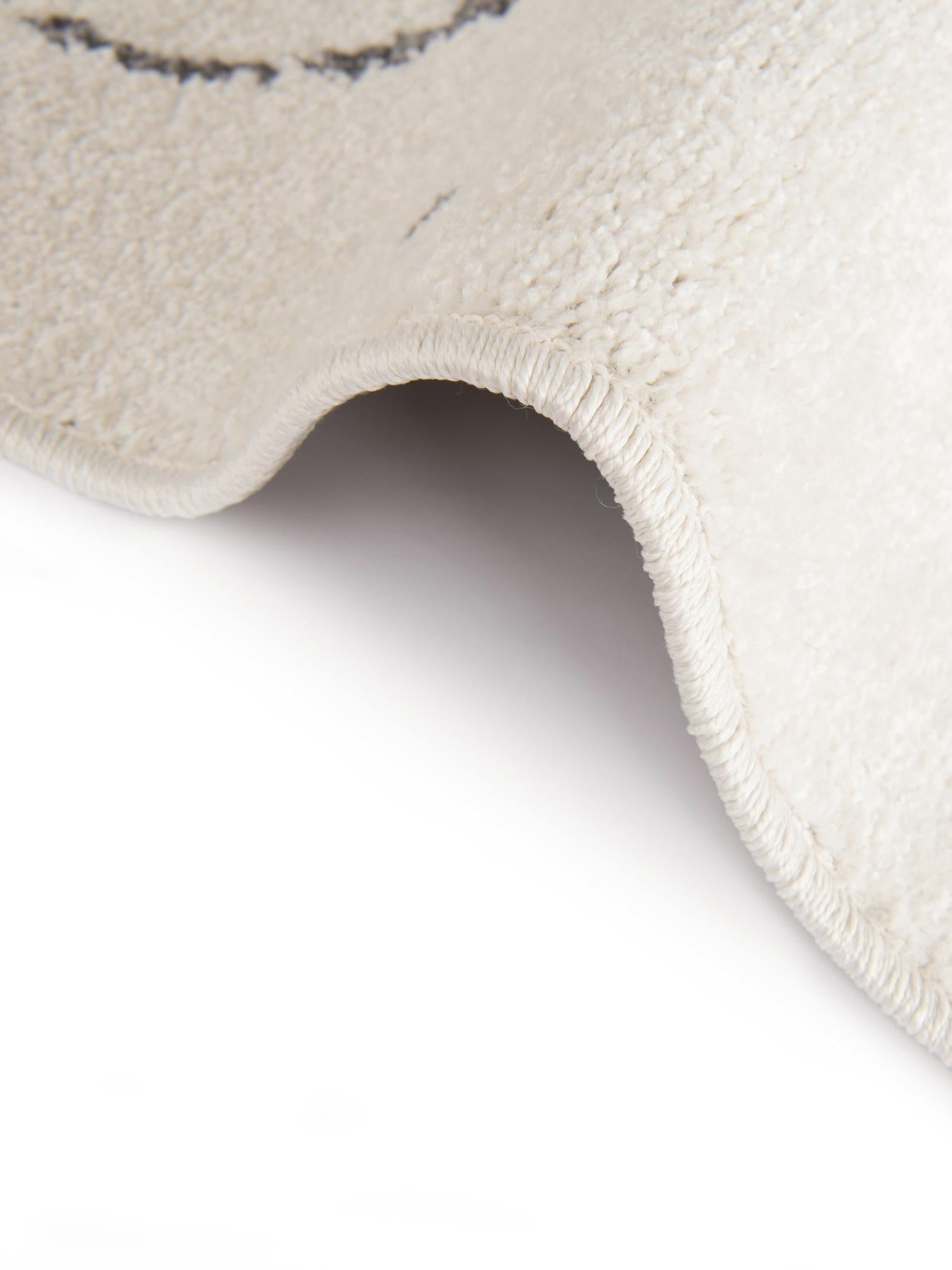 Ivory 3' 3 x 3' 3 Whimsy Kids Round Area Rug for Baby Nursery, Toddler Playroom, Bedrooms